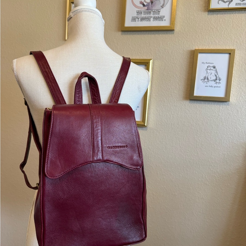 Wanderers Burgundy Leather Backpack